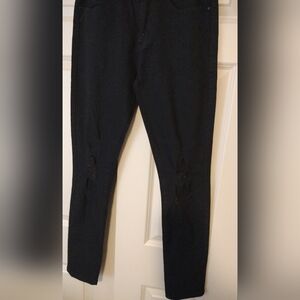 Black Distressed Women’s Jeans - Classic Slim Fit Sz 28